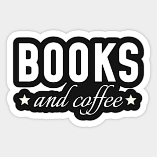 Books and Coffee Sticker